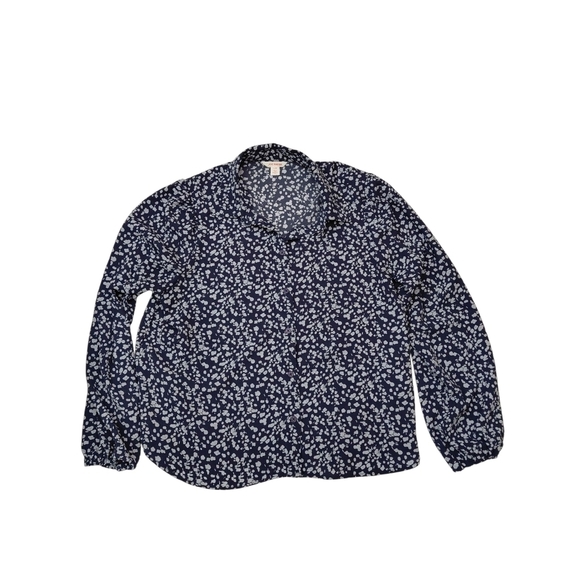 Joe Fresh Tops - Joe Fresh Women's Navy Floral Blouse